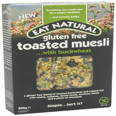 Eat Natural Gluten Free Toasted Muesli Buckwheat (500g) - Pack of 2