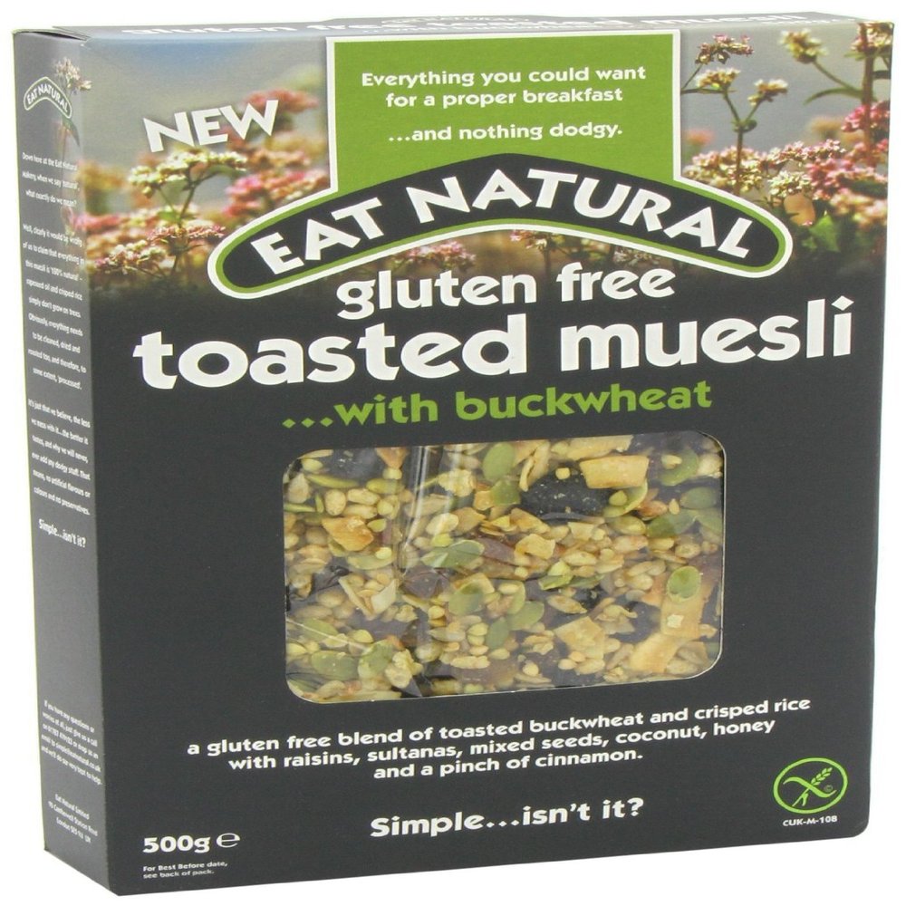 Eat Natural Gluten Free Toasted Muesli Buckwheat (500g) - Pack of 2