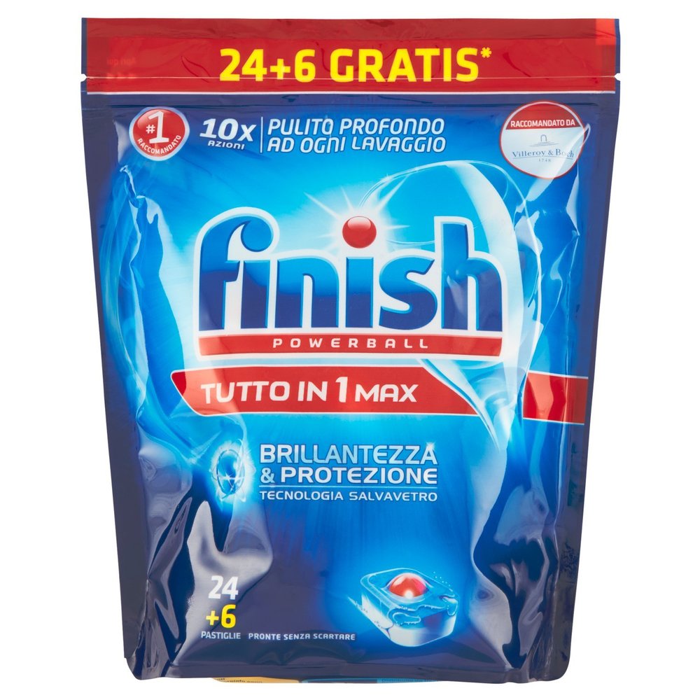 Finish All-in-One Max Regular Singly Pack 24+6 Tabs