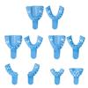10 Pcs of Plastic Dental Denture Instrument Impression Trays with Blue and Green for Choice (blue) view 1