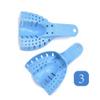 10 Pcs of Plastic Dental Denture Instrument Impression Trays with Blue and Green for Choice (blue) view 4
