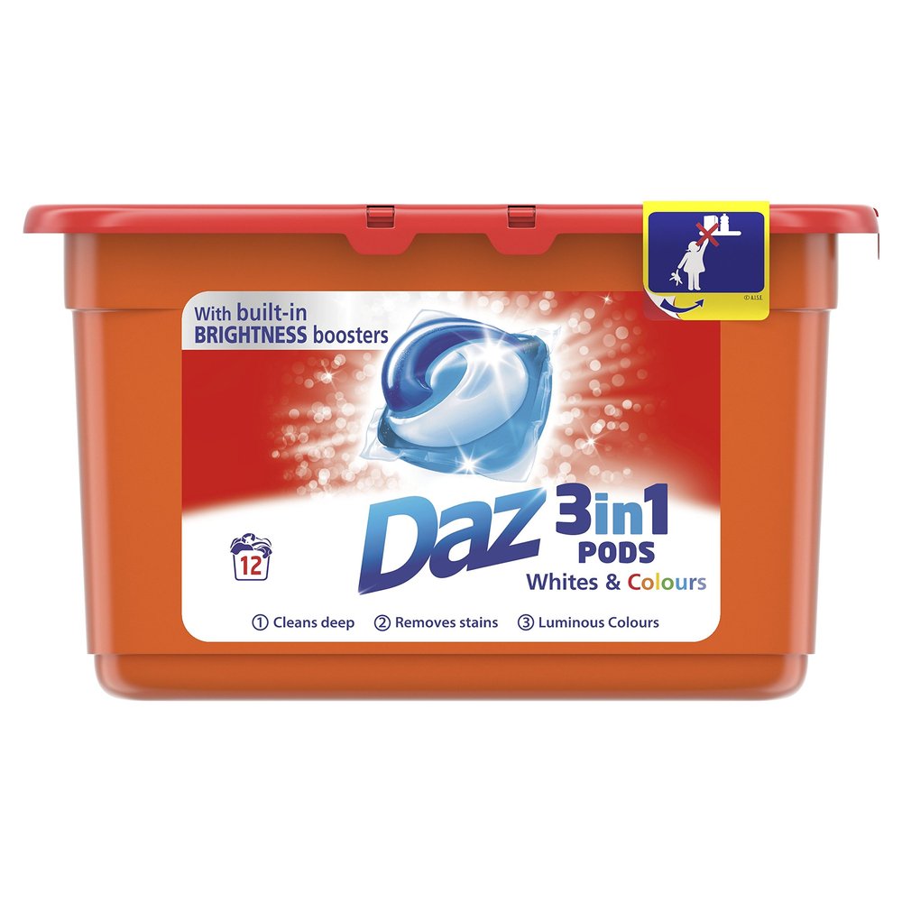 Daz Washing Capsules Whites and Colours (12 Washes)