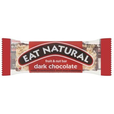 Eat Natural Dark Chocolate with Cranberries & Macadamias Bar (45g) - Pack of 6