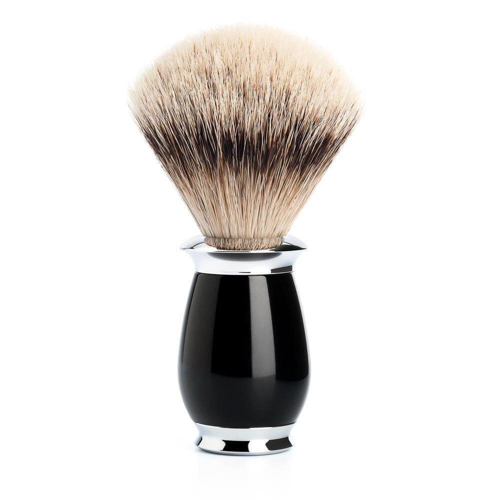 091K56 MHLE PURIST, Black Silvertip Badger Shaving Brush