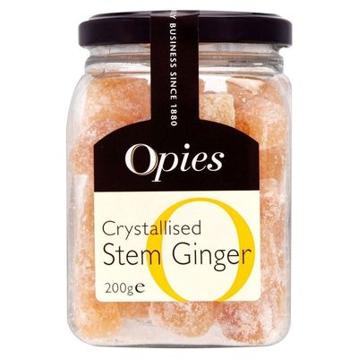 Opies Crystallised Stem Ginger (200g) - Pack of 6