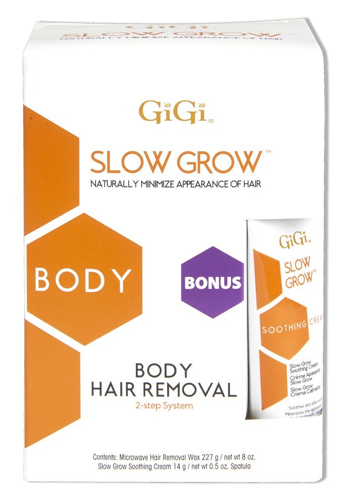 GiGi Slow Grow - 2- Step System - Body Hair Removal 0732 + Bonus Soothing Cream