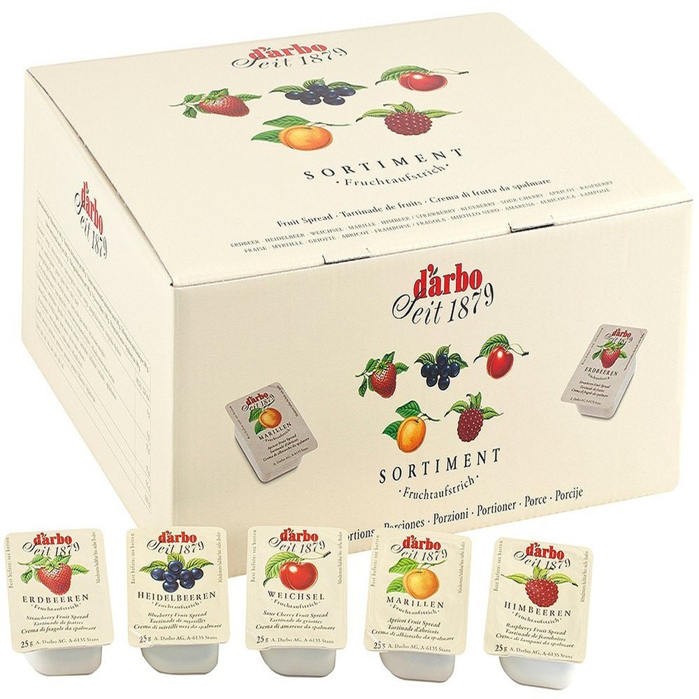 Darbo - Fruit Spread 100 Servings - Mix Assortment - 100 x 25 gr.