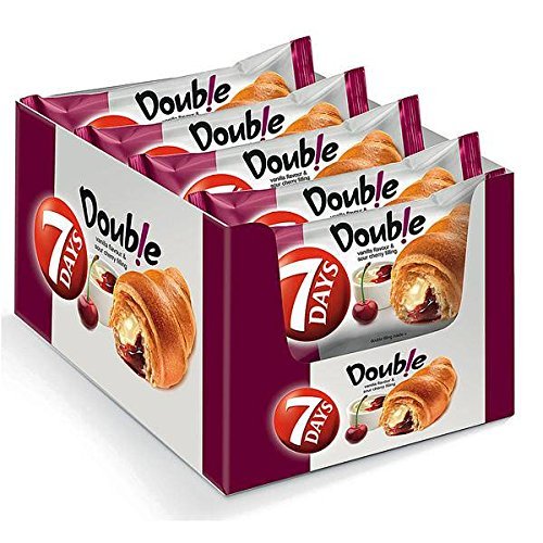 20 x CROISSANT 7 DAYS MAX COCOA DOUBLE EU MADE LONG DATE FRESH STOCK WHOLESALE PRICE (Vanilla & Cherry Double Max)