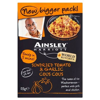 Ainsley Harriott Sundried Tomato & Garlic Cous Cous (125g) - Pack of 6