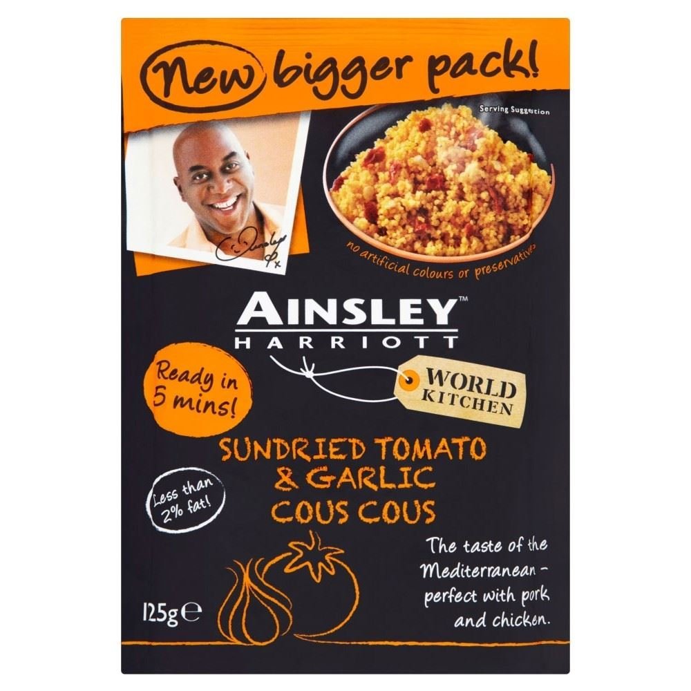 Ainsley Harriott Sundried Tomato & Garlic Cous Cous (125g) - Pack of 6