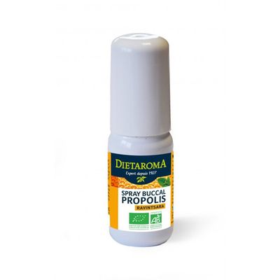 DIETAROMA Bio Propolis Spray 20ml - Miel, Propolis, Eucalyptus, Cinnamon, Clove, Ravintsara, Pine