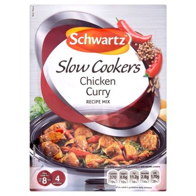 Schwartz Slow Cooker Chicken Curry Recipe Mix (33g) - Pack of 6