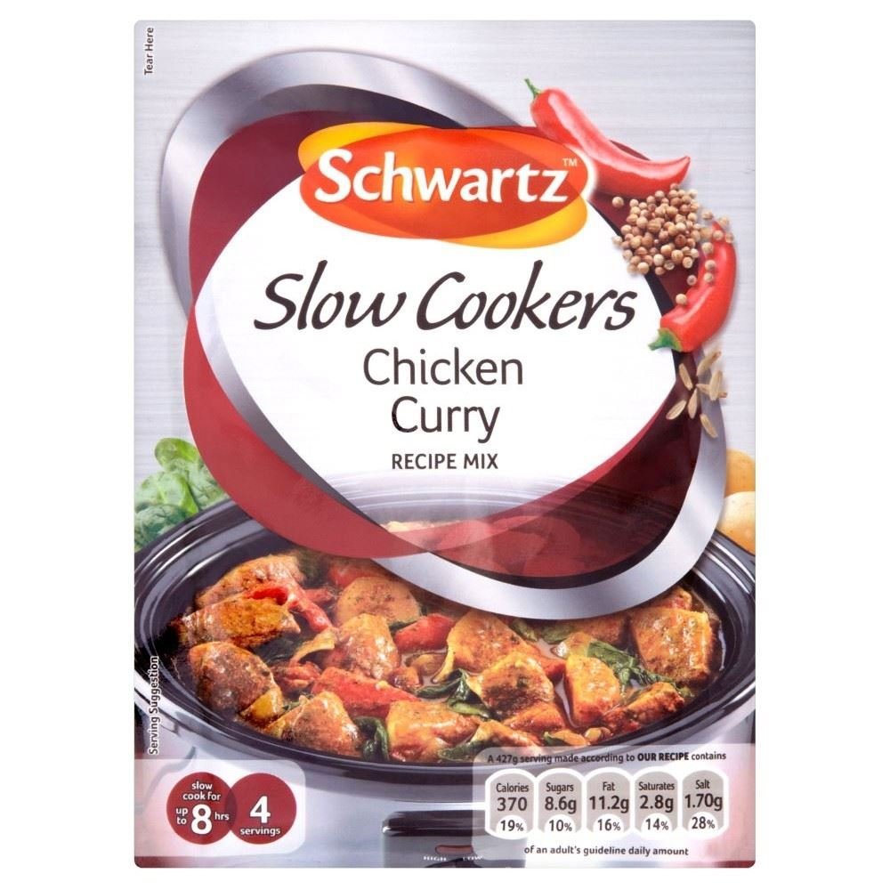 Schwartz Slow Cooker Chicken Curry Recipe Mix (33g) - Pack of 6
