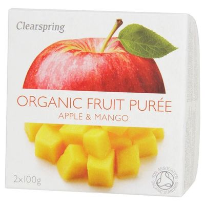 Clearspring Organic Apple & Mango Puree (2x100g) - Pack of 6