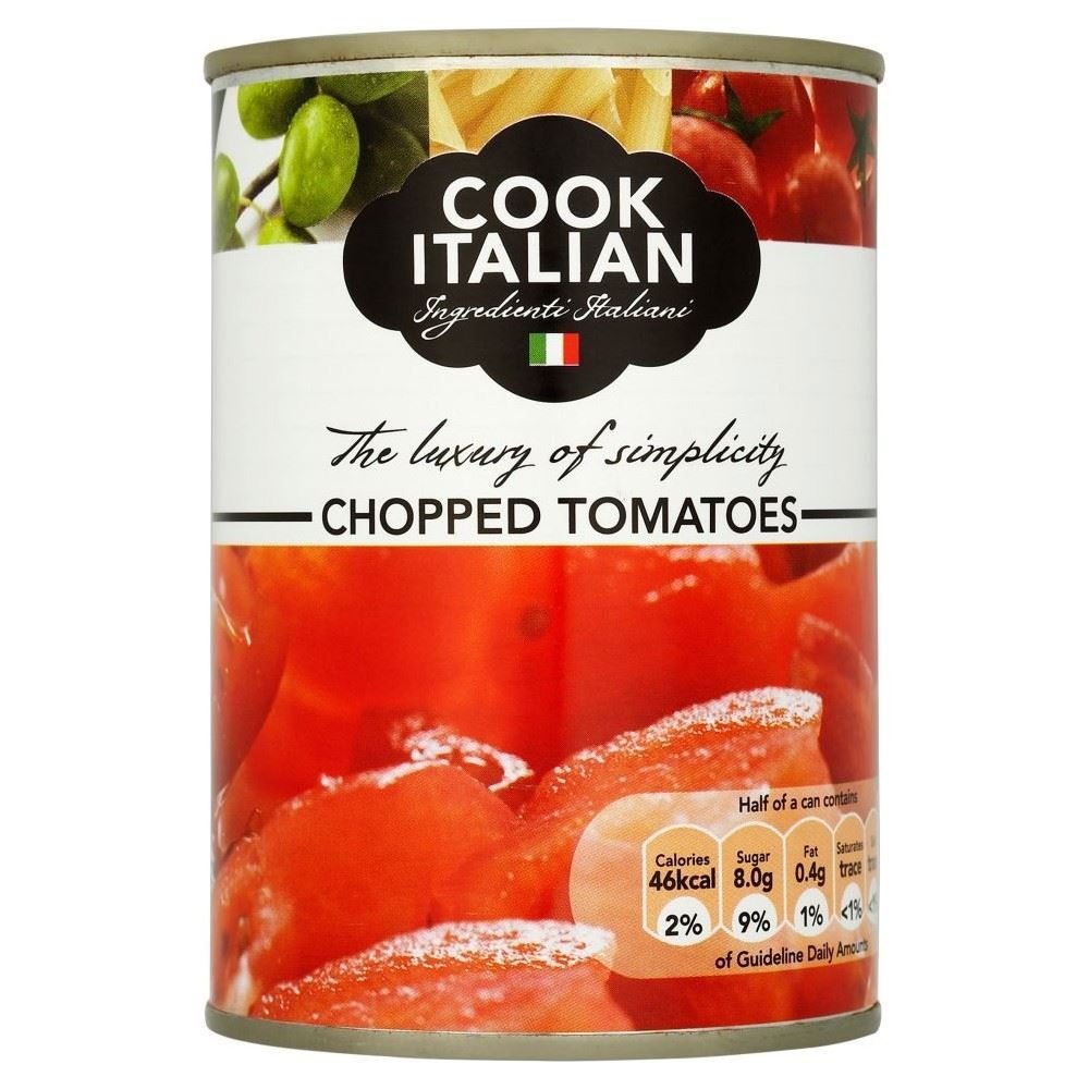 Cook Italian Chopped Tomatoes (390g) - Pack of 6
