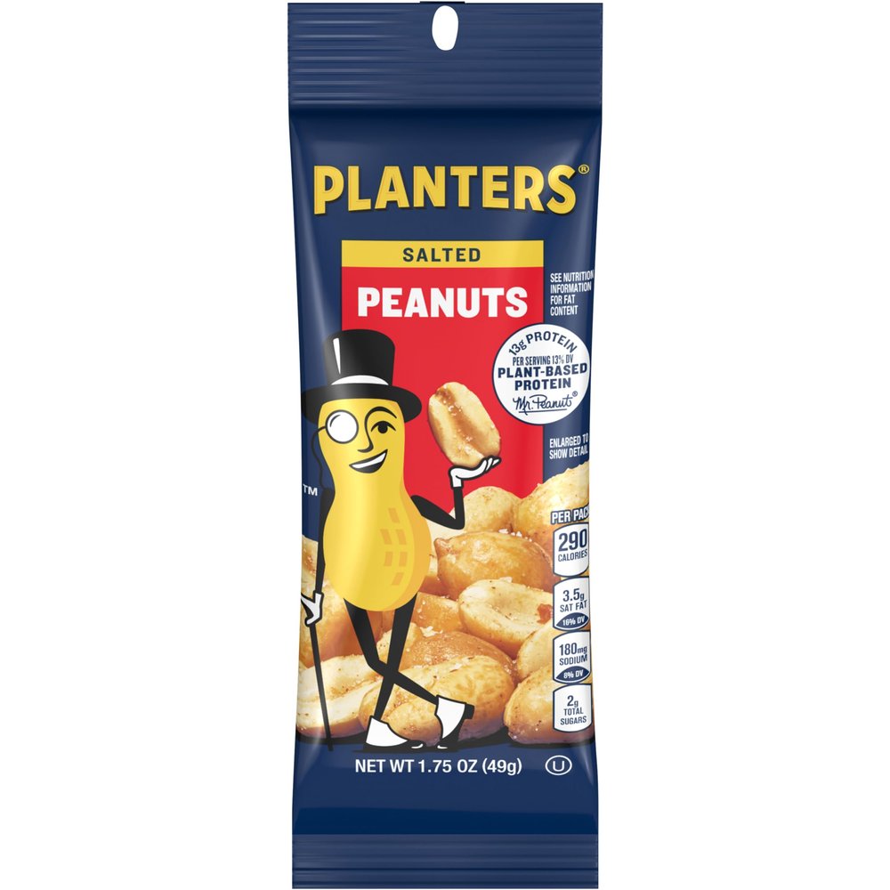 Planters Salted Peanuts, 1.75 oz. pack, Pack of 12