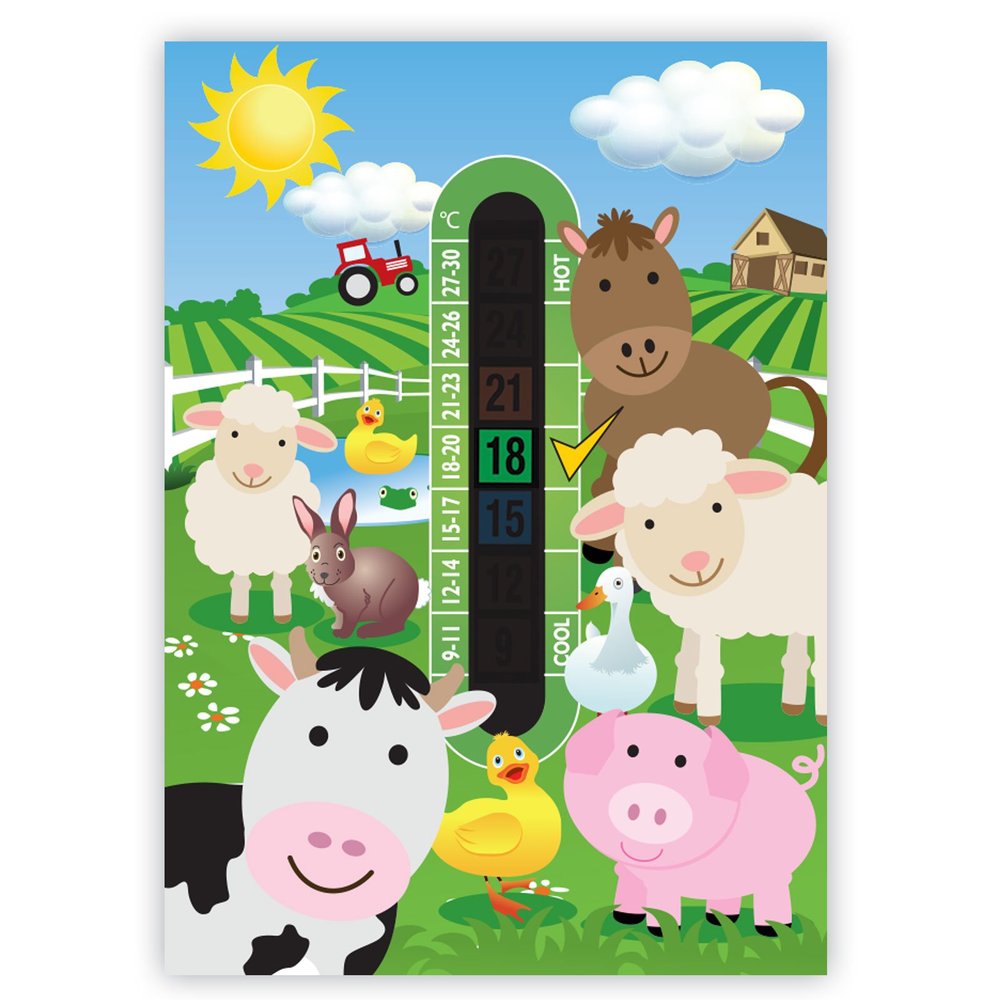 Farmyard Nursery and Baby Room Thermometer