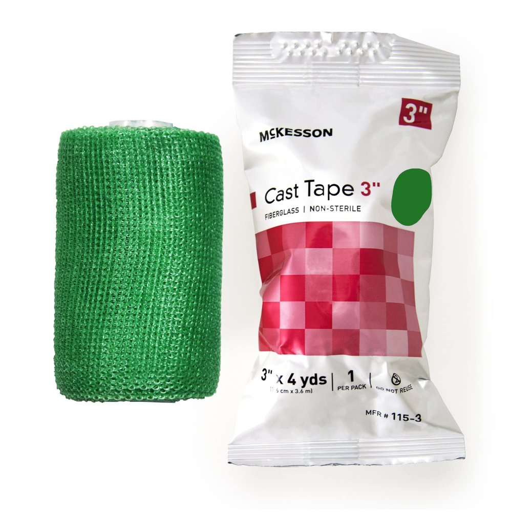Cast Tape - Item Number 115-3GBX - 3 Inch X 12 Foot Fiberglass Green - 10 Each / Box