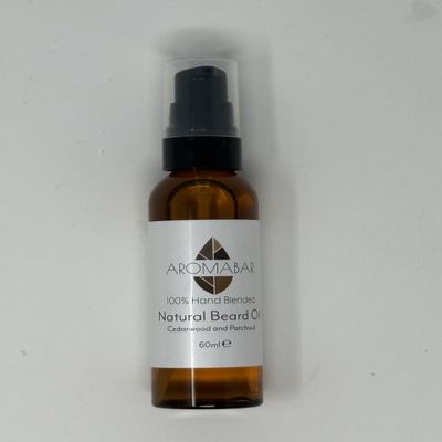 Beard Oil 60ml with Cedarwood & Patchouli Pure Essential oils 100% Natural Oils Beard Conditioning Oil Woody Scent Softens and Conditions