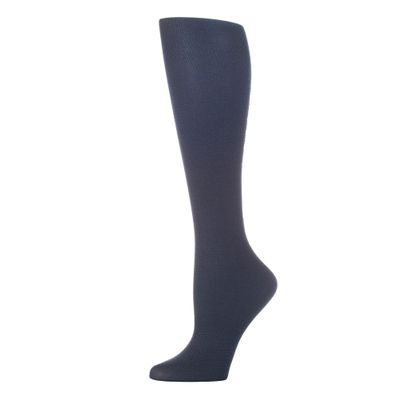 Celeste Stein Therapeutic Graduated Compression Socks, Navy, 8-15 mmHg Queen Plus Calf