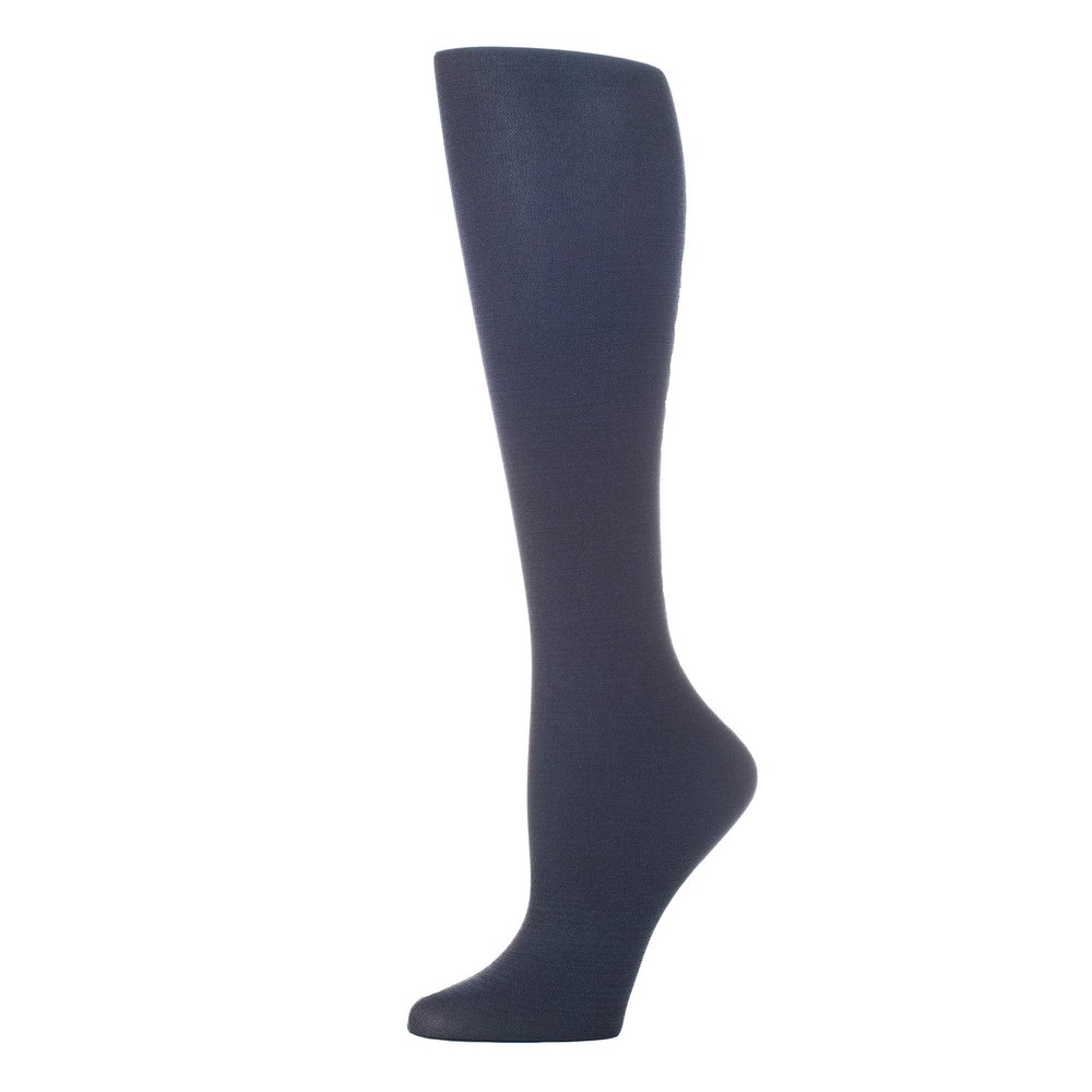 Celeste Stein Therapeutic Graduated Compression Socks, Navy, 8-15 mmHg Queen Plus Calf