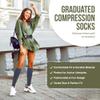 Celeste Stein Therapeutic Graduated Compression Socks, Navy, 8-15 mmHg Queen Plus Calf view 3