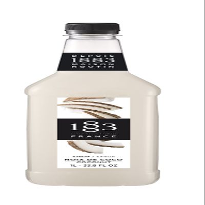 1883 Maison Routin Premium Coconut Syrup Tropical Flavoured Syrup for Coffee, Cocktails, Smoothies and Desserts Vegan-Friendly, No Preservatives 1L PET Bottle