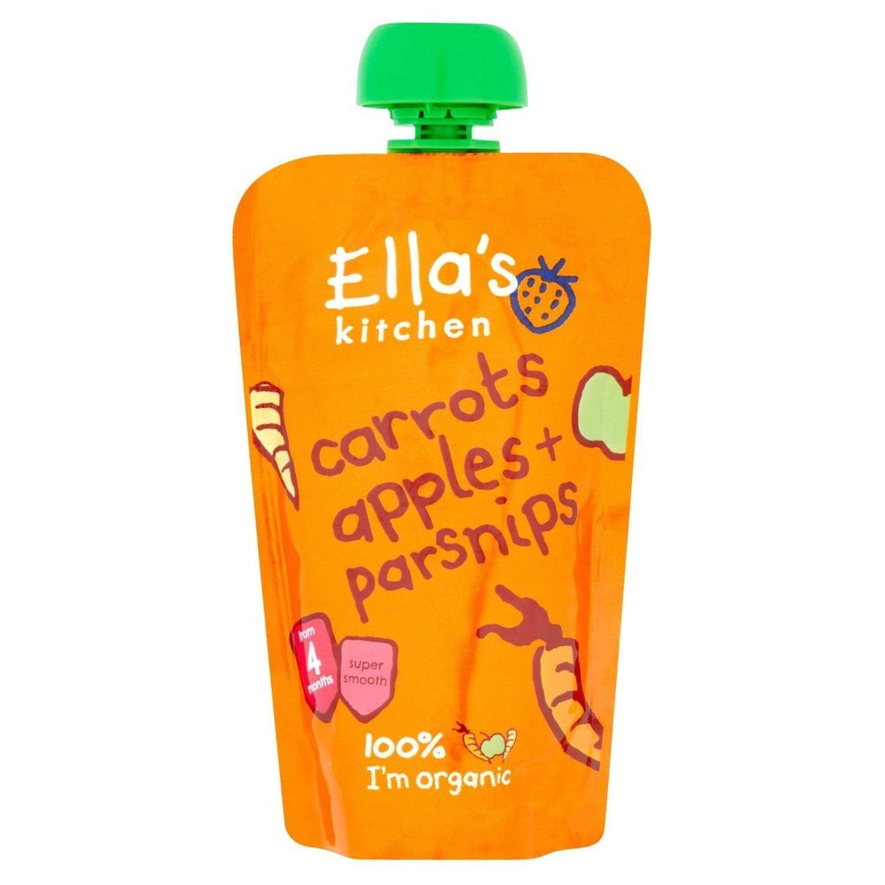 Ellas Kitchen Stage 1 Organic Baby Food, Carrots, Apples Parsnips by Ella's Kitchen