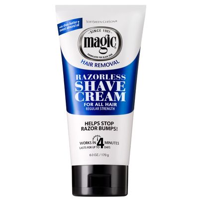 SoftSheen-Carson Magic Razorless Cream Shave - Regular Strength for Normal Beards, 6 oz