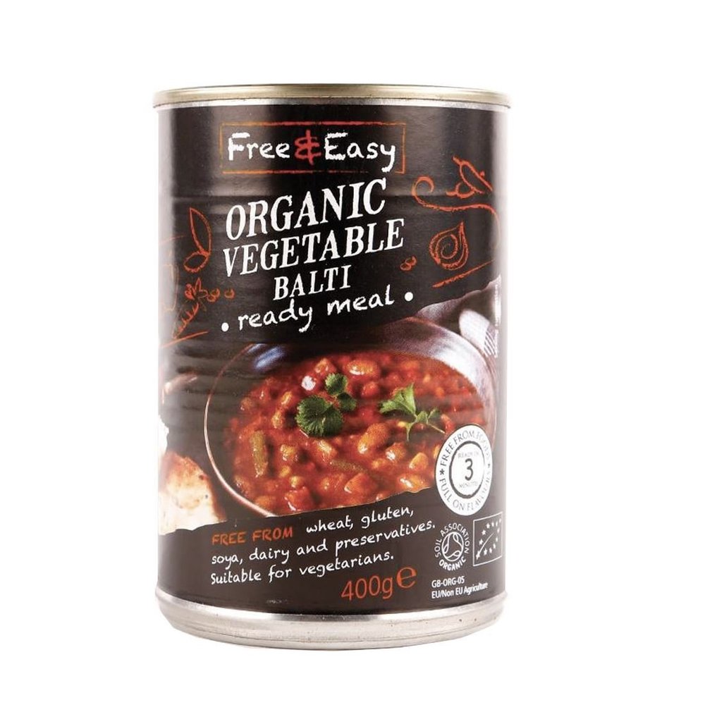 Free & Easy | Vegetable Balti - Og | 6 x 400G