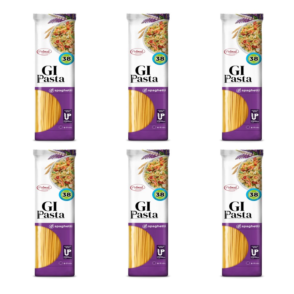 GI Pasta Spaghetti | High Protein & High Fibre | Low Glycaemic Index | GLP-1 Friendly | Natural Ingredients | Slow-Release Carbohydrate (pack of 6)