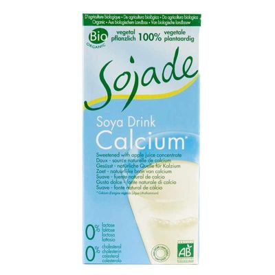 SOJADE Organic Soya Milk - Calcium Enriched + Apple Juice (Blue) 1ltr (PACK OF 6)