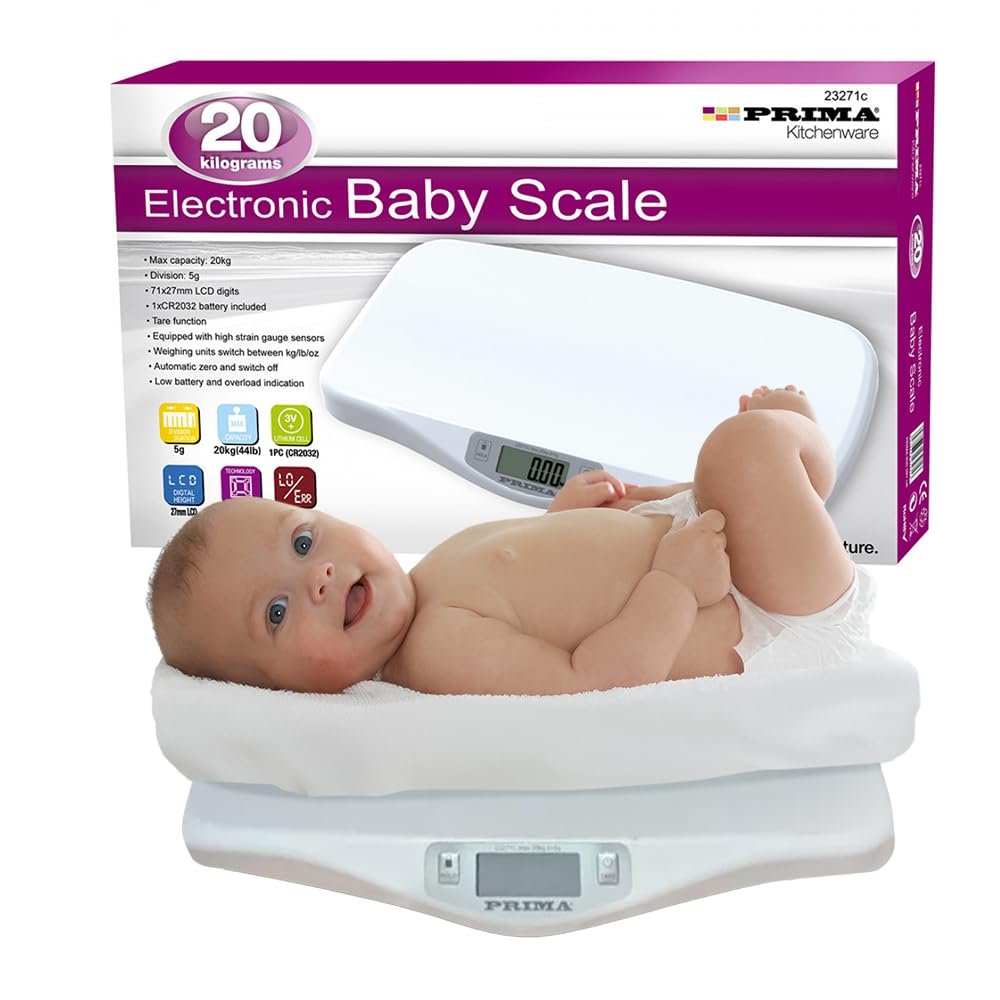 Electronic 20Kg Baby Scale - Suitable For Baby/Infant/Toddler Body Weighing, Also Used To Weigh Pets | Digital Scale Ideal For Bathrooms | Instant Newborn Baby Health Check
