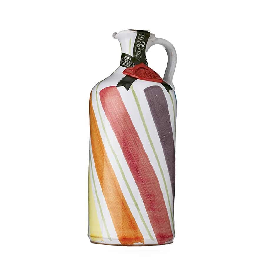 Apulian Handmade Ceramic Jar with Extra Virgin Olive Oil 500ml (Arco)