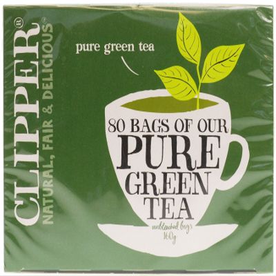 Clipper Green Tea - Pure 80 Bags (Pack of 2)