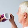 Ornamin Two Handled Mug with Internal Cone 140 ml Blackberry with Drinking Lid (Model 815 + 814) / feeding cup, drinking aid, ergonomic mug view 2