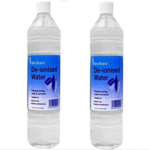 Twin Pack of Bird Brand 1Litre De-Ionised, Demineralised Water, Non Distilled Natural Water