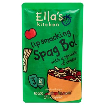 Ella's Kitchen Organic Lip Smacking Spag BOL with a Sprinkle of Cheese 10mth+ (190g) - Pack of 2
