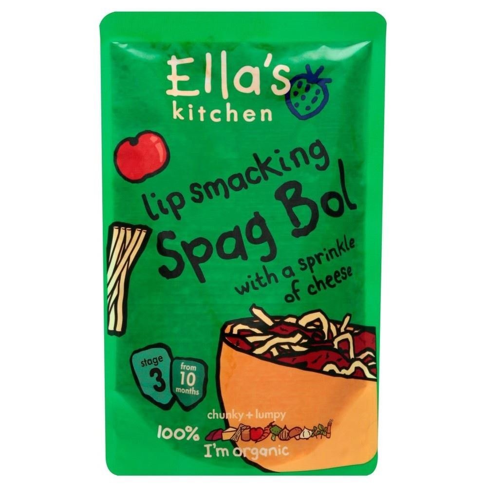 Ella's Kitchen Organic Lip Smacking Spag BOL with a Sprinkle of Cheese 10mth+ (190g) - Pack of 2