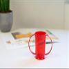 Harfield Translucent Red 2-Handled Beaker & Narrow Spout Drinking Aid Sippy Cup Reusable Virtually Unbreakable Copolyester Plastic view 2