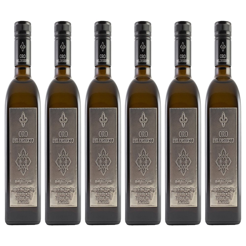 6 bottles x 500milliliter- Oro del Desierto Coupage- Organic Extra Virgin Olive Oil By Oro Del Desierto