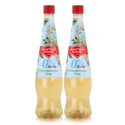 Mautner Markhof 0% elderflower syrup, with no added sugar - 0.7L - 2x