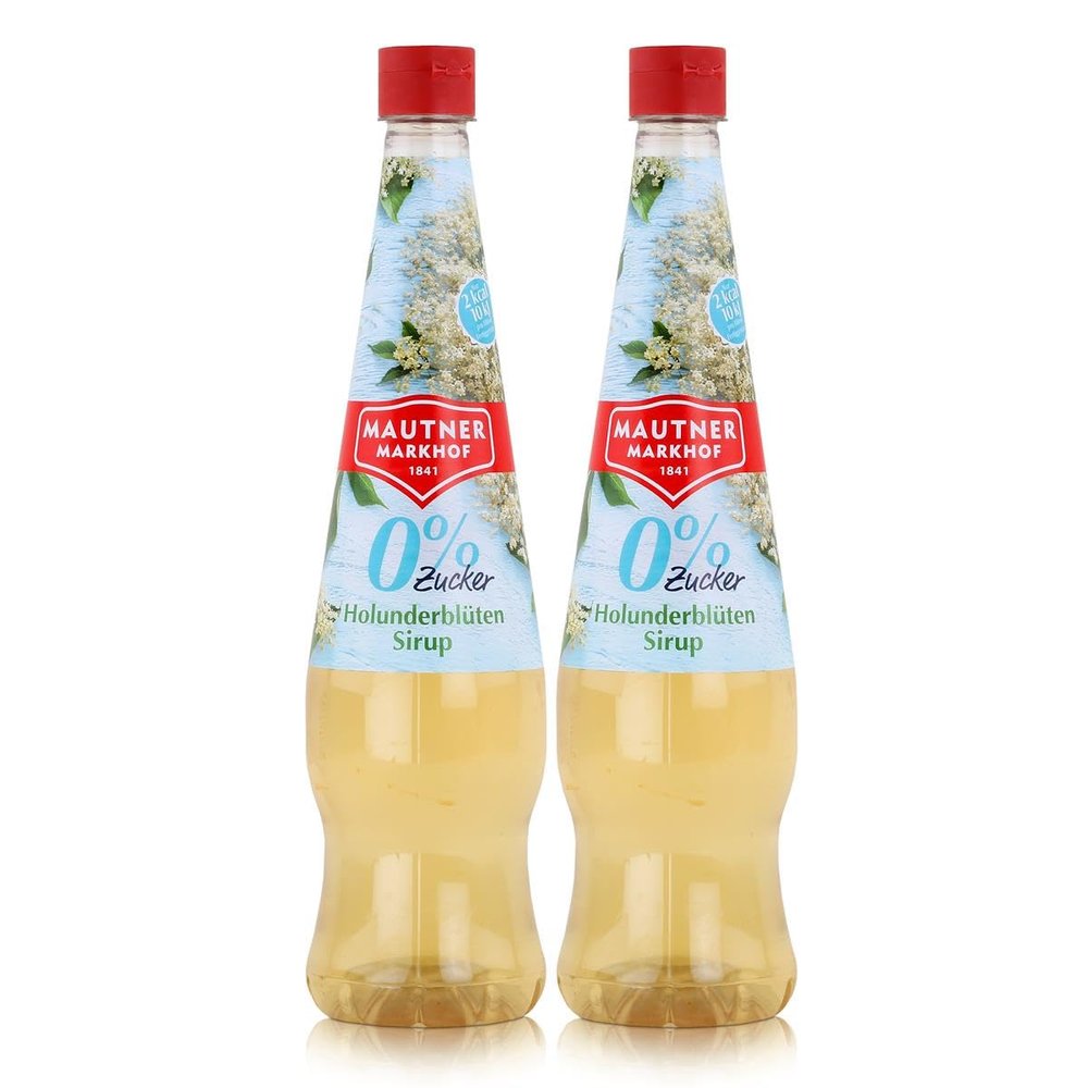 Mautner Markhof 0% elderflower syrup, with no added sugar - 0.7L - 2x