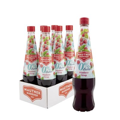 Mautner Markhof 0% raspberry syrup, with no added sugar - 0.7L - 6x