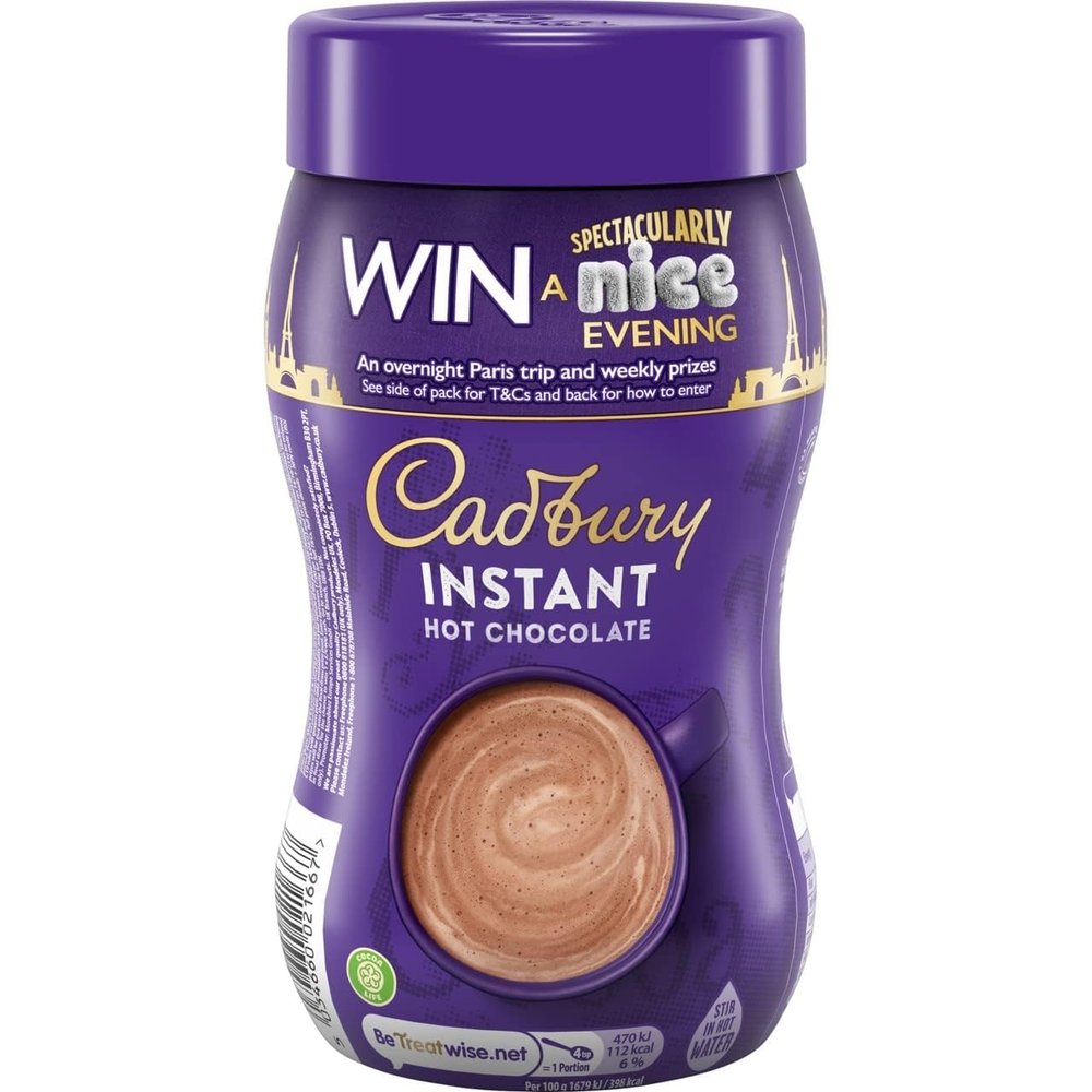Cadbury Instant Hot Chocolate Fairtrade (400g) - Pack of 2