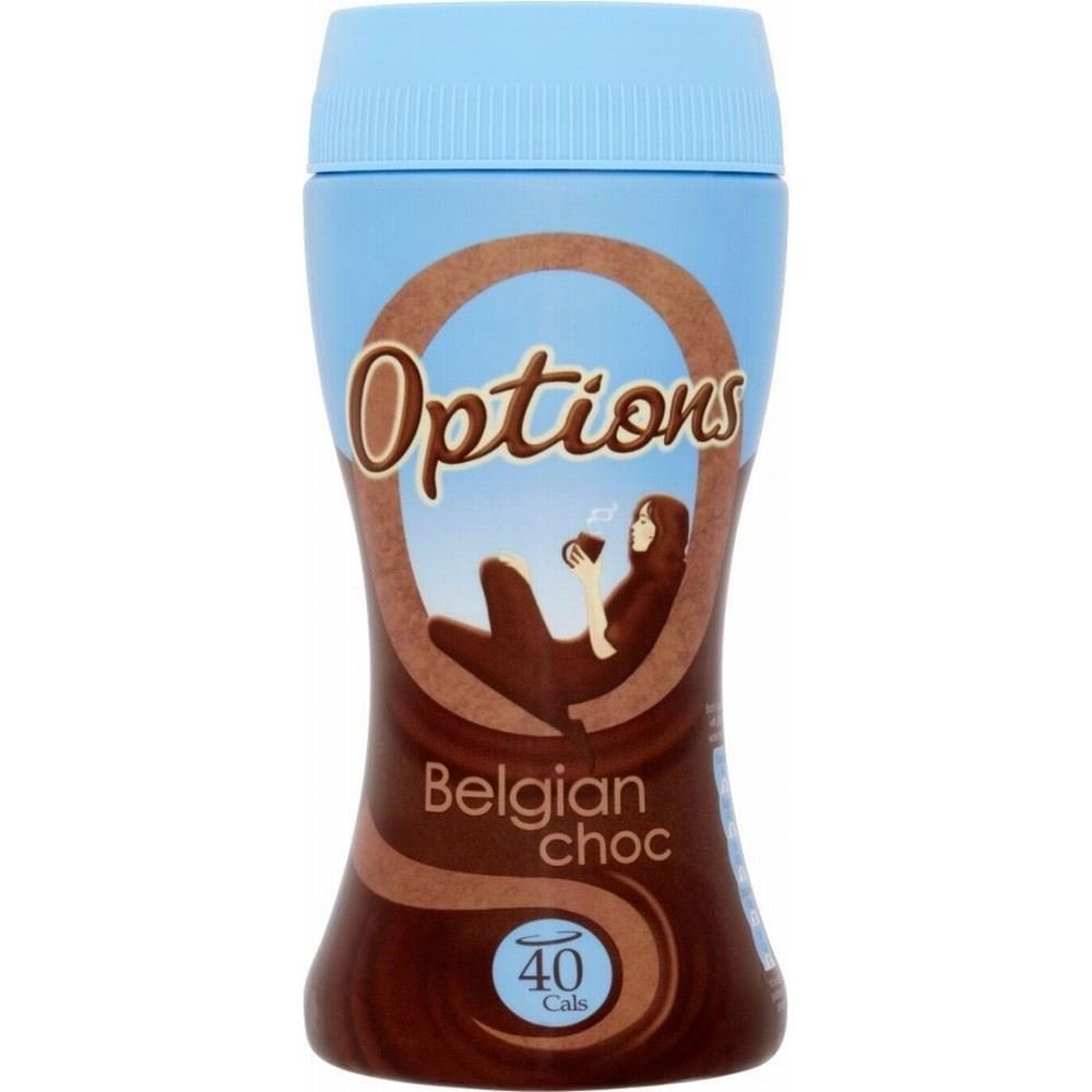 Options Belgian Chocolate Instant Hot Chocolate Drink (220g) - Pack of 2