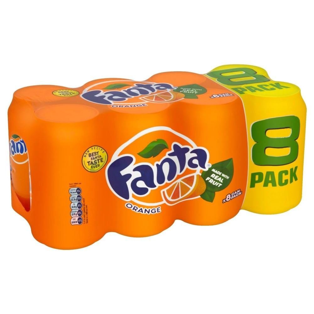 Fanta Orange (8x330ml) - Pack of 2