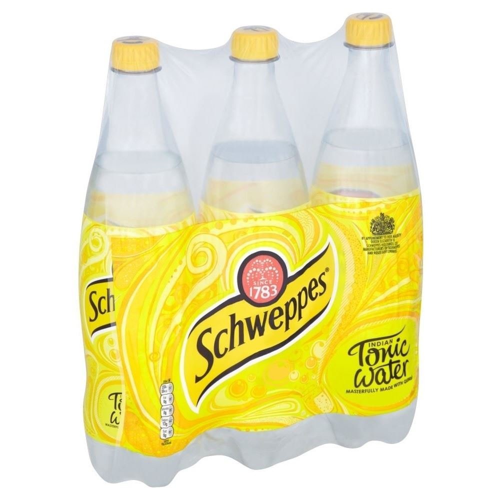 Schweppes Indian Tonic Water (3x1L) - Pack of 2