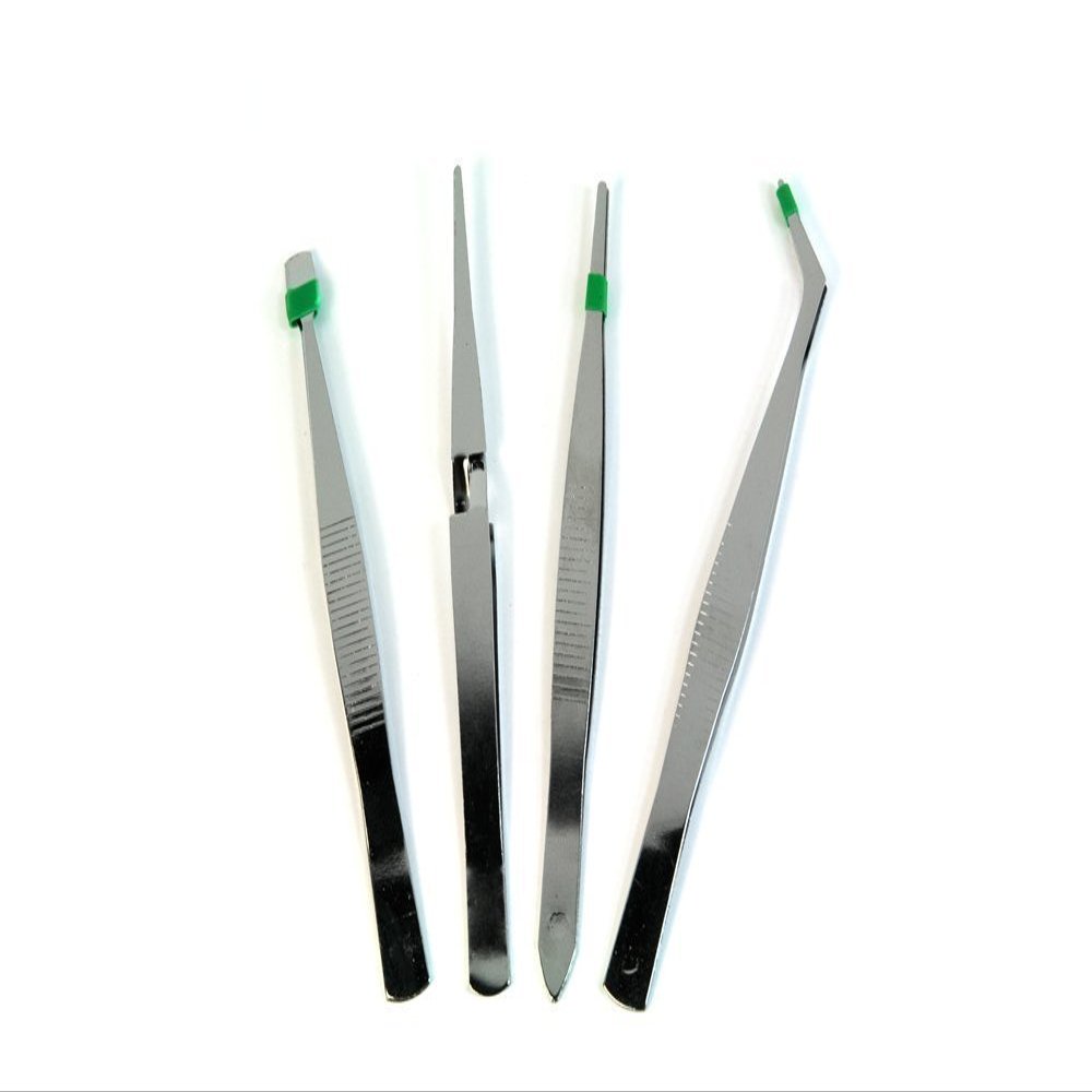 4 Piece Craft/Jewellery Tweezer Set by Marksman