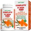 Complete Omega 3-6-7-9 Made in EU, Pure Sea Buckthorn Oil from Whole Sea Buckthorn Berries - Non-GMO, Kosher, cGMP (1,200mg) 60 Capsules view 1